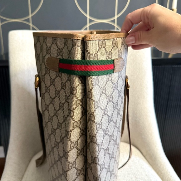 Authentic Gucci GG Canvas Web Sherry Line tote bag - Picture 8 of 16